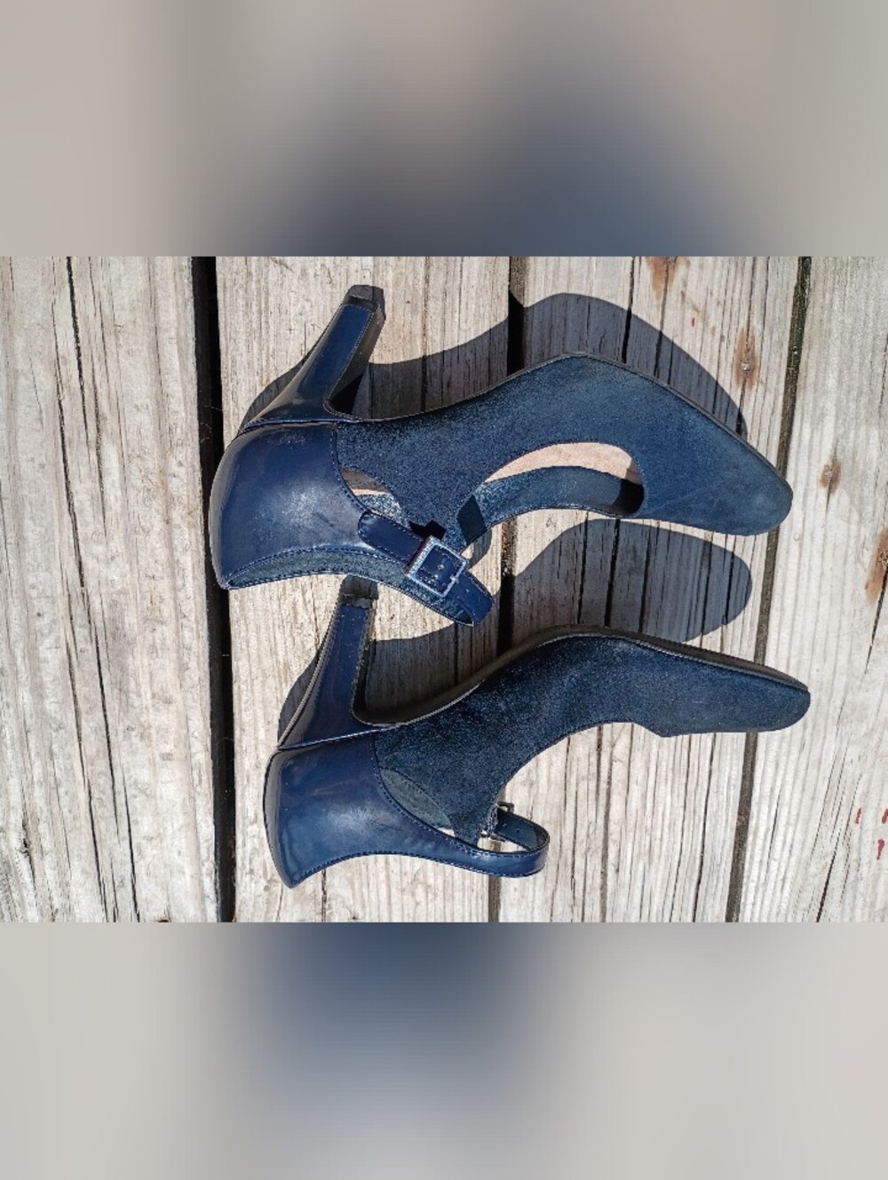Giani Bernini Women's Slip on Pumps Navy Blue Suede upper Sz 7.5 M - Picture 5 of 14